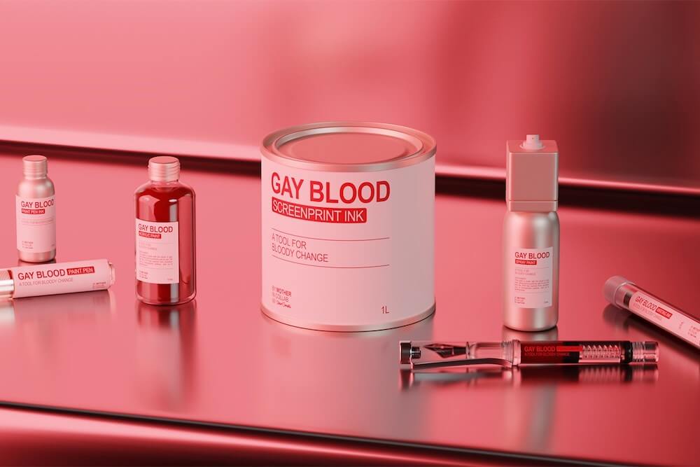 “The Gay Blood Collection”, pittura mischiata al sangue degli uomini gay per dire basta al divieto sulle donazioni