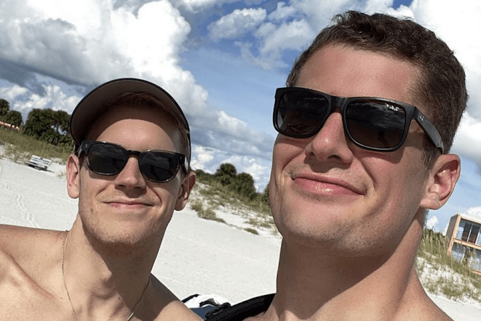 Carl Nassib, il giocatore di football americano fa coppia con il nuotatore olimpico Søren Dahl