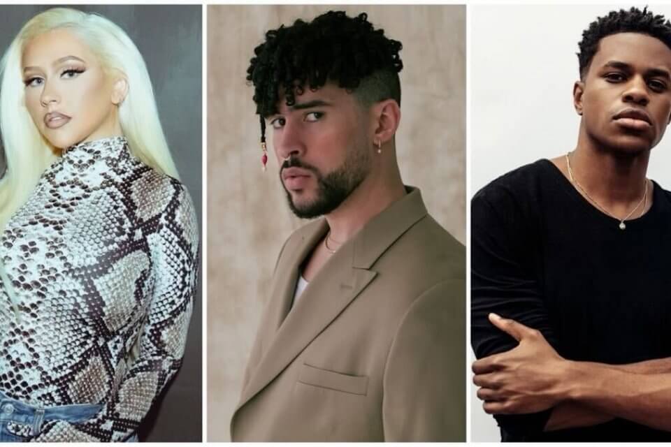 Bad Bunny, Christina Aguilera e Jeremy Pope premiati per aver sempre sostenuto la comunità LGBTQI+ - Christina Aguilera Bad Bunny and Jeremy Pope - Gay.it