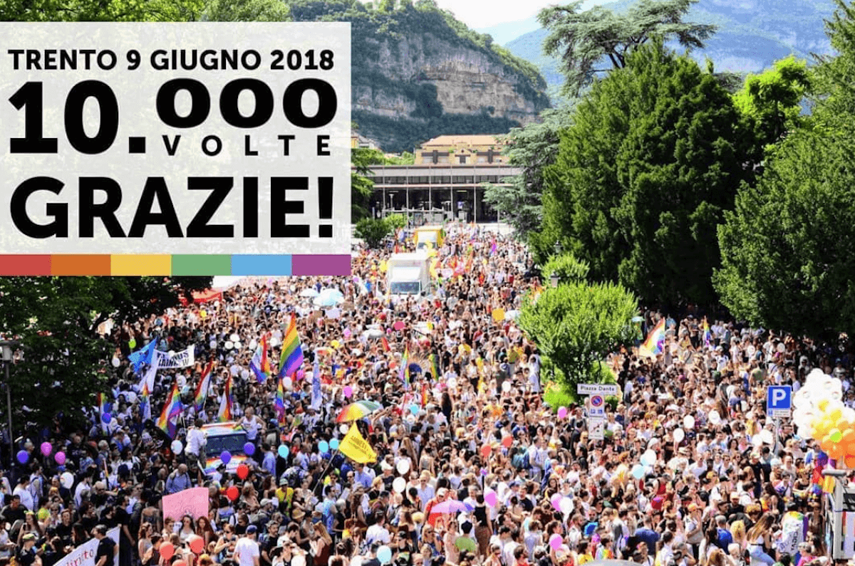 Dolomiti Pride 2023 a Trento sabato 3 giugno