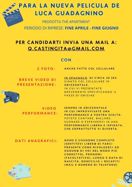 Luca Guadagnino, via al casting per il nuovo film: "Si cercano membri della comunità LGBTIQI+" - Luca Guadagnino film 3 - Gay.it