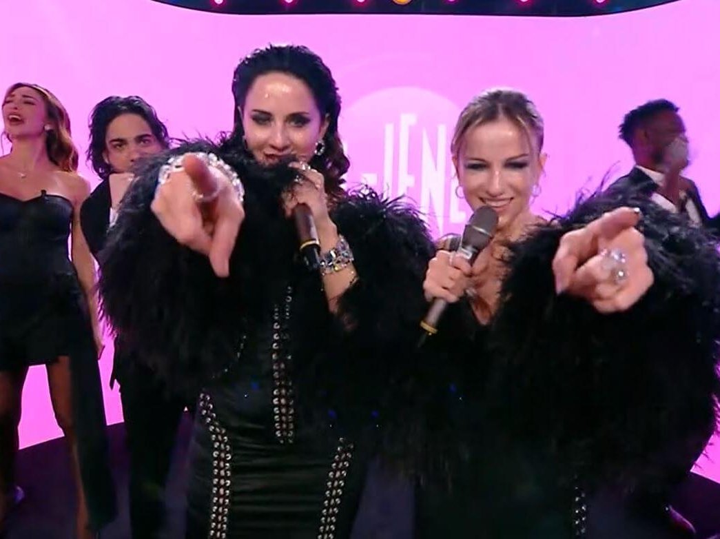 Le Iene Show, Paola & Chiara fanno “Furore” tra muscoli e glitter: la hit conquista anche Belen