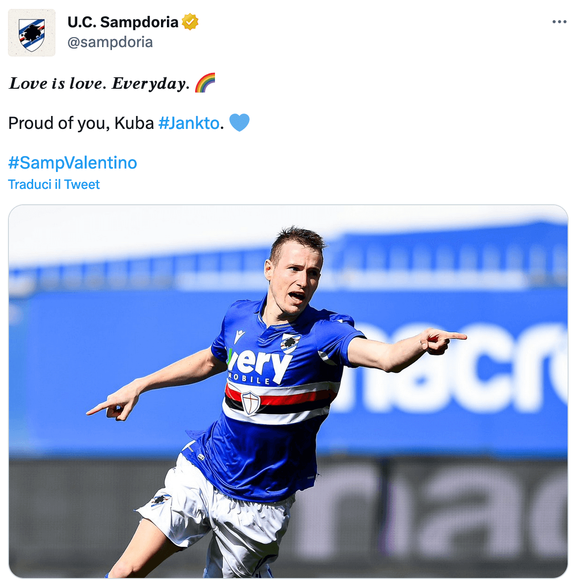 Jakub Jankto incredulo per il sostegno ricevuto dopo il coming out. Libero indecente e il Pescara lo difende dall'omofobia - Sampdoria Jakub Jankto - Gay.it