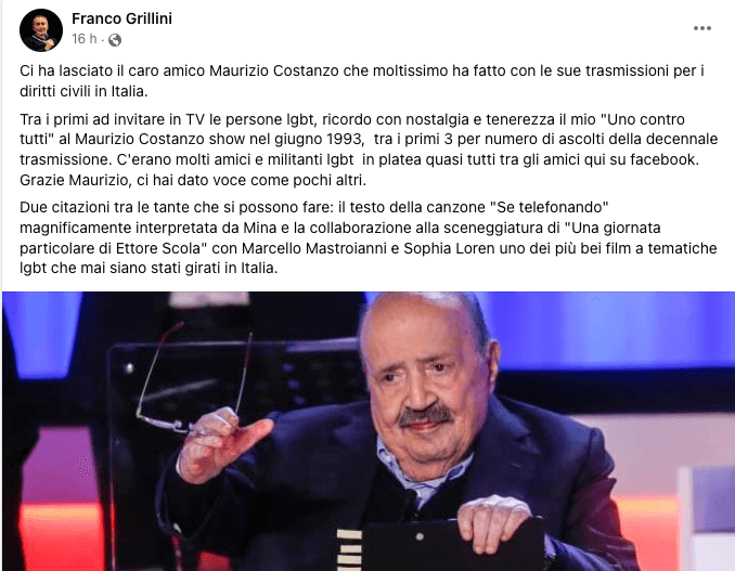 franco grillini maurizio costanzo
