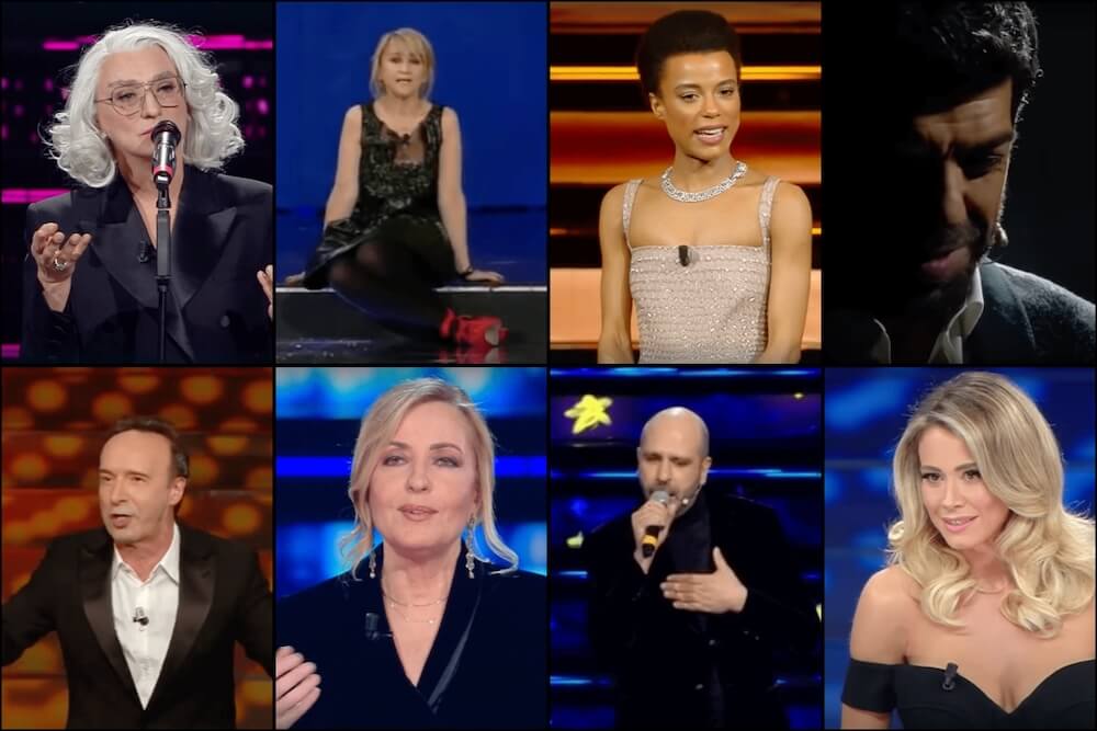 I monologhi del Festival di Sanremo più discussi, da Beppe Grillo a Drusilla Foer, fino a Barbara Palombelli e Roberto Benigni