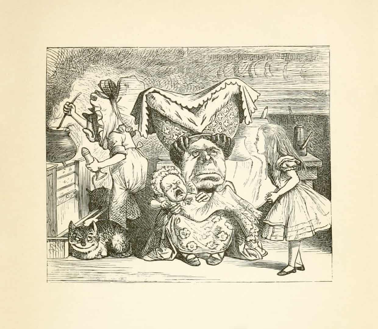 Illustrazione di John Tenniel illustration da Lewis Carroll’s Alice in Wonderland of the Duchess. Photograph: AF Fotografie/Alamy