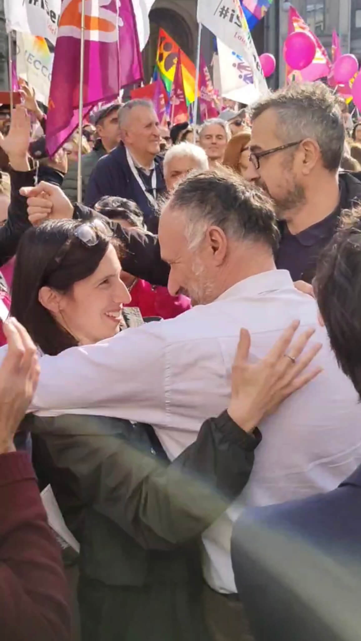 Milano 18 Marzo 2023 - Manifestazione in difesa delle Famiglie Arcobaleno Elly Schlein Luca Paladini
