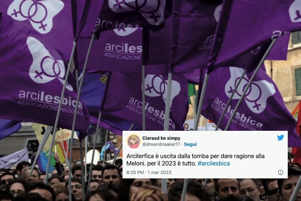 ArciLesbica appoggia le dichiarazioni di Giorgia Meloni: le reazioni social