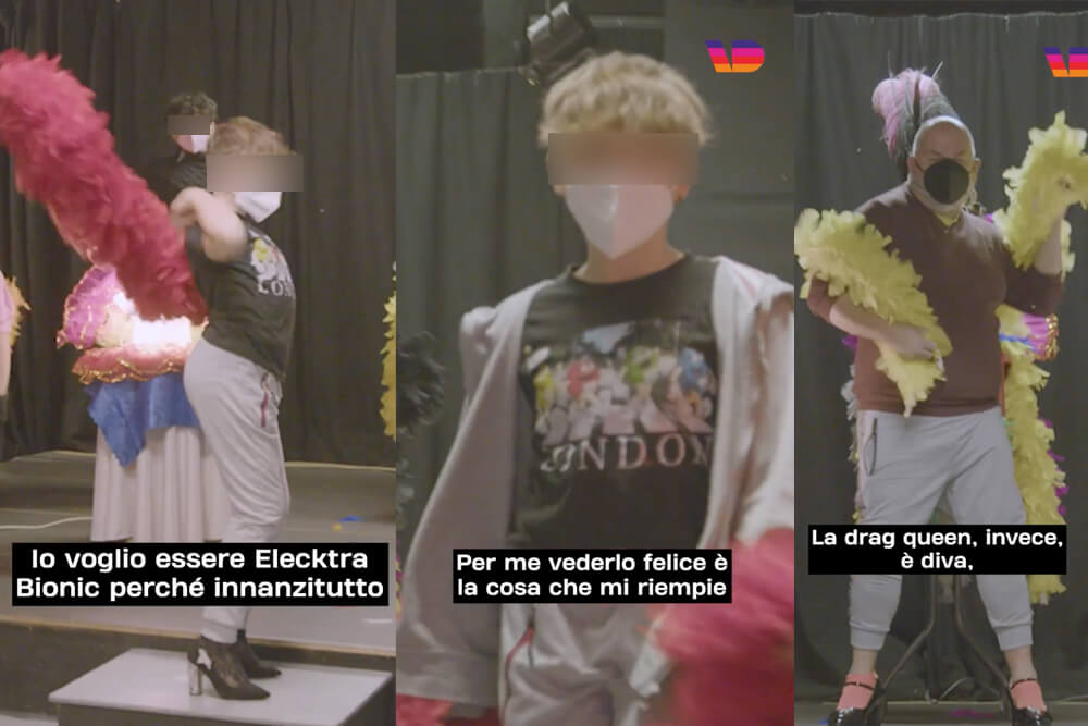Alessio, il bambino che vuole essere Drag Queen: il corso di Barbie Bubu per piccolə drag a Torino – VIDEO