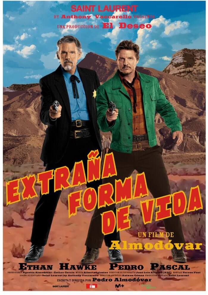 Strange Way of Life a Cannes 2023, poster e immagine ufficiale del western gay di Pedro Almodovar - Strange Way of Life - Gay.it