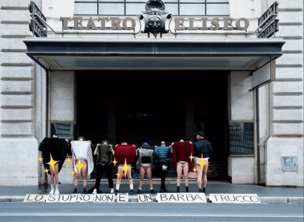 Caro Barbareschi noi SIAMO fr*ci3 lesbiche donne trans, il flashmob a Roma