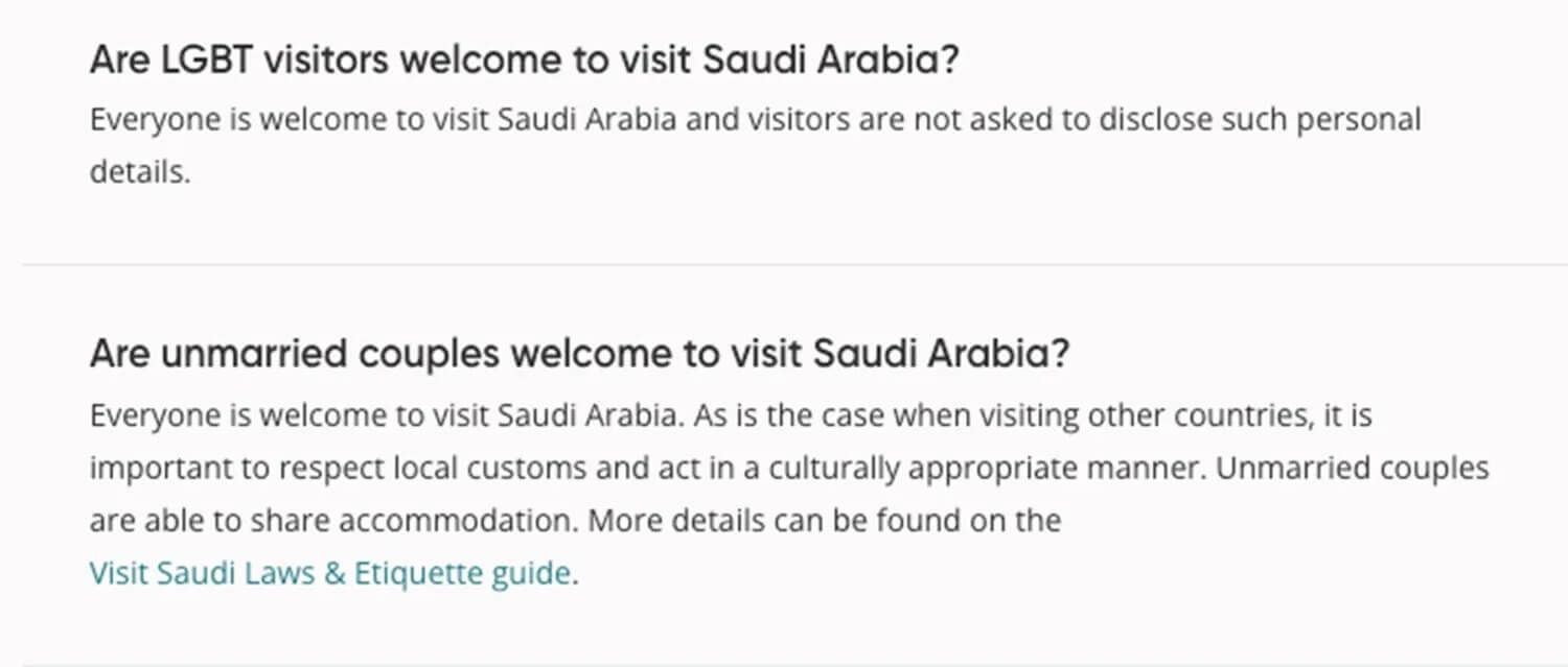 L'Arabia Saudita apre ai turisti LGBT: "Sono tutti benvenuti" - arabia saudita gay - Gay.it