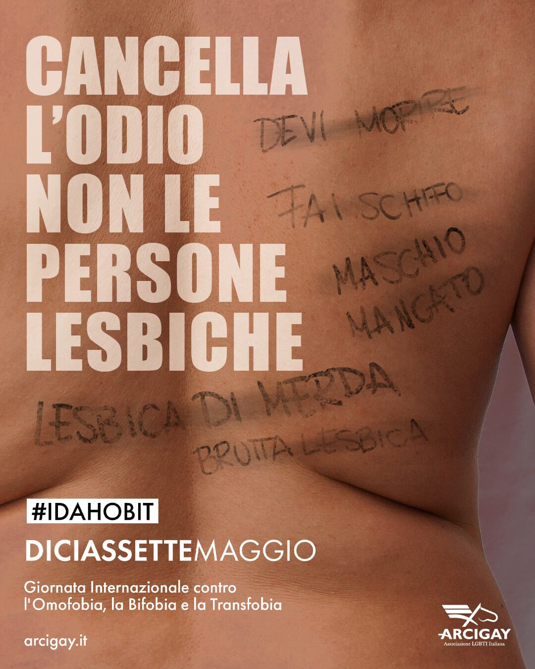 Omobitransfobia, la nuova campagna Arcigay: "Cancella l'odio, non le persone LGBTQIA+" - arcigay omofobia 5 - Gay.it