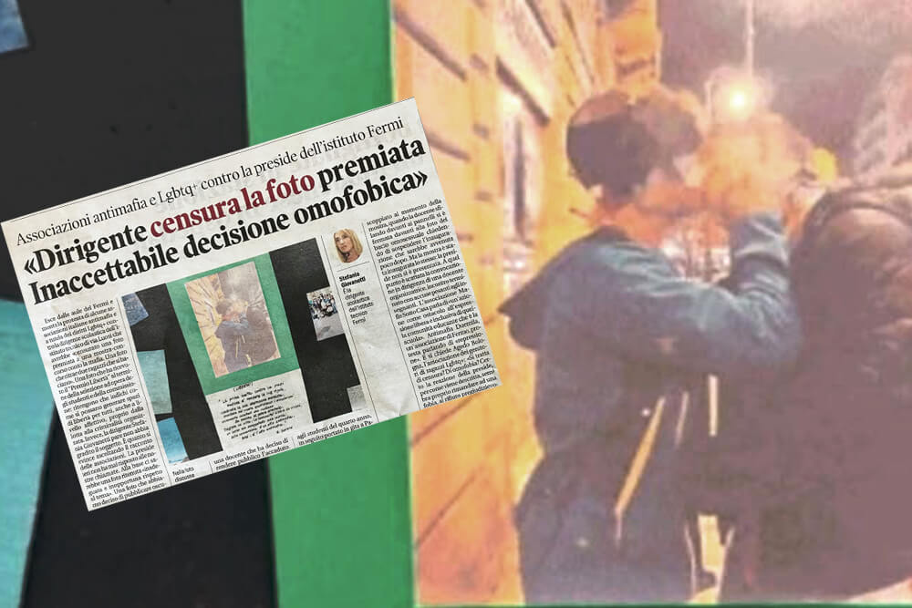 La Preside che censura il bacio gay a scuola mentre il Governo chiude le sedi scolastiche