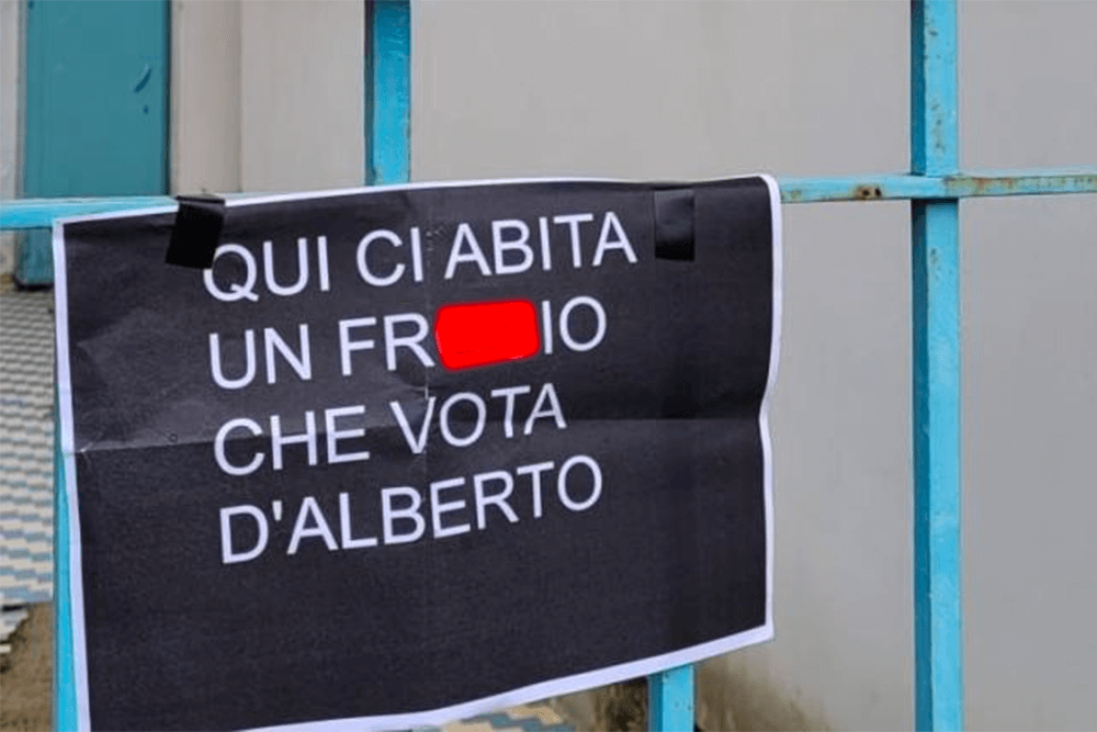 Teramo, omofobia elettorale: “Qui ci abita un fr**io che vota D’Alberto”
