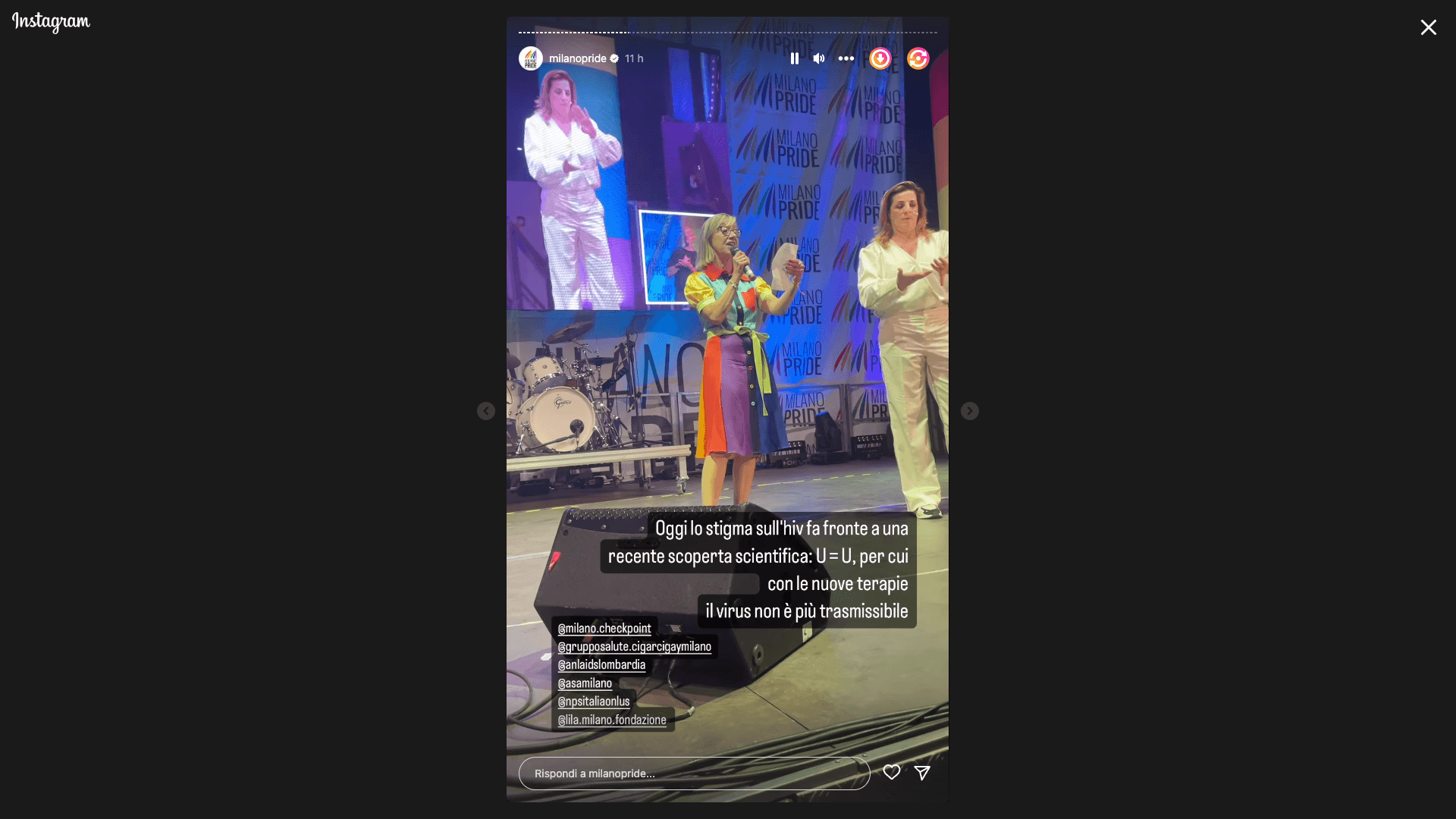 Milano Pride 2023 Elena Di Cioccio e associazioni hiv