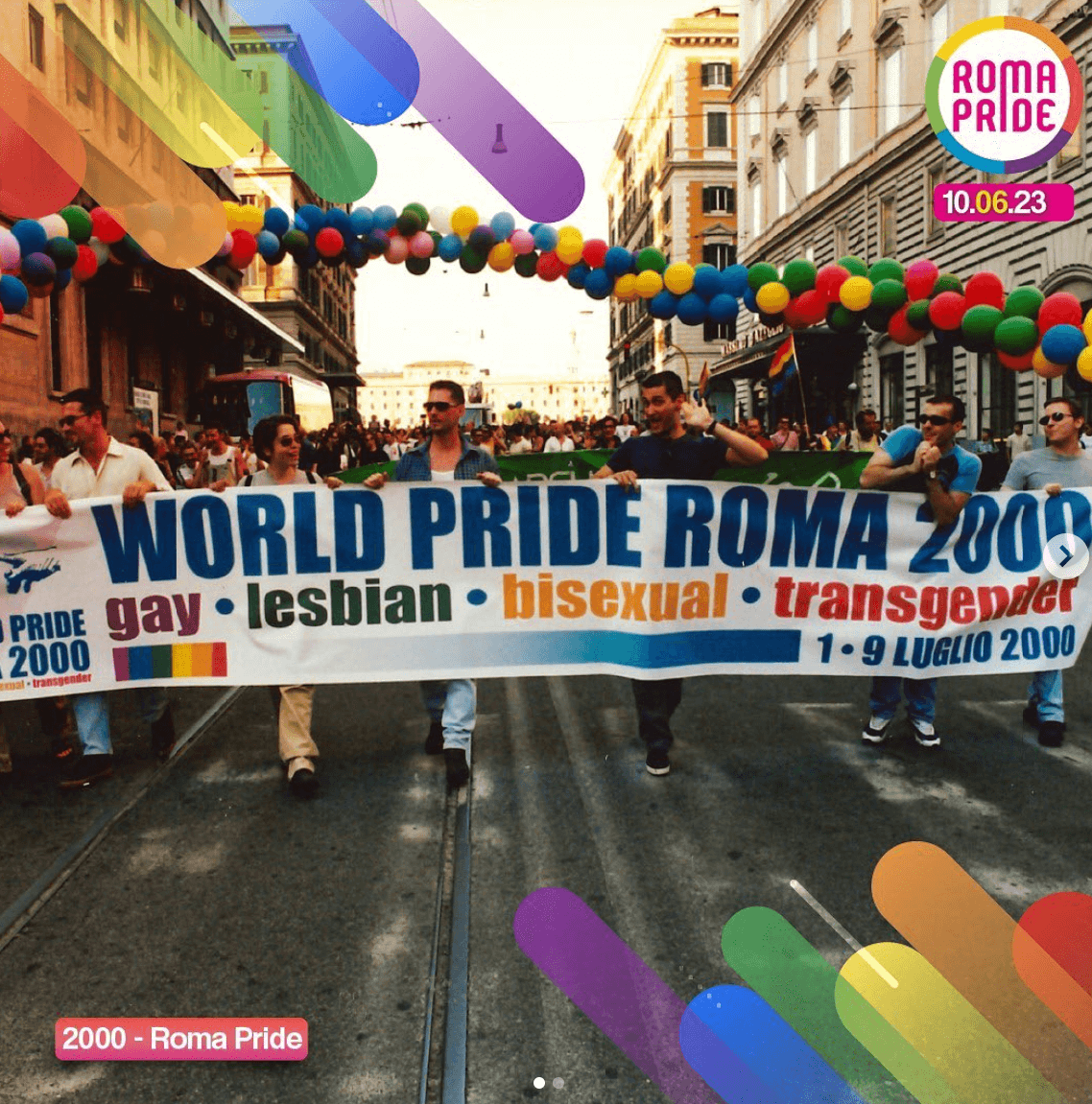 Roma Pride 2023: "Nessuno può silenziarci e farci retrocedere sui diritti. Sabato saremo tantissimə!" - Roma Pride 2000 - Gay.it