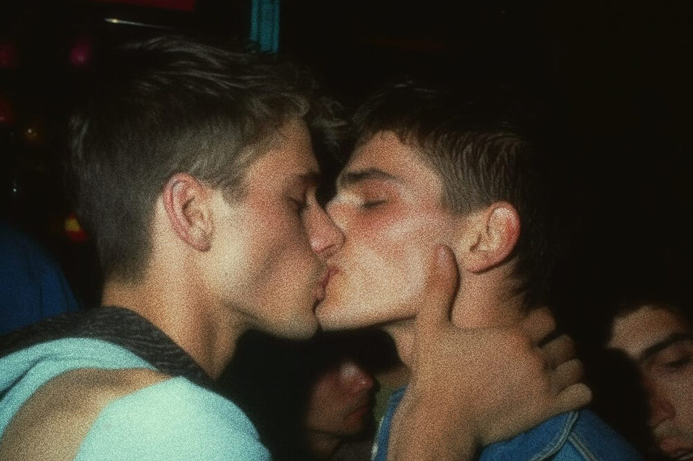 bacio gay foto dell'artista Gorka Male