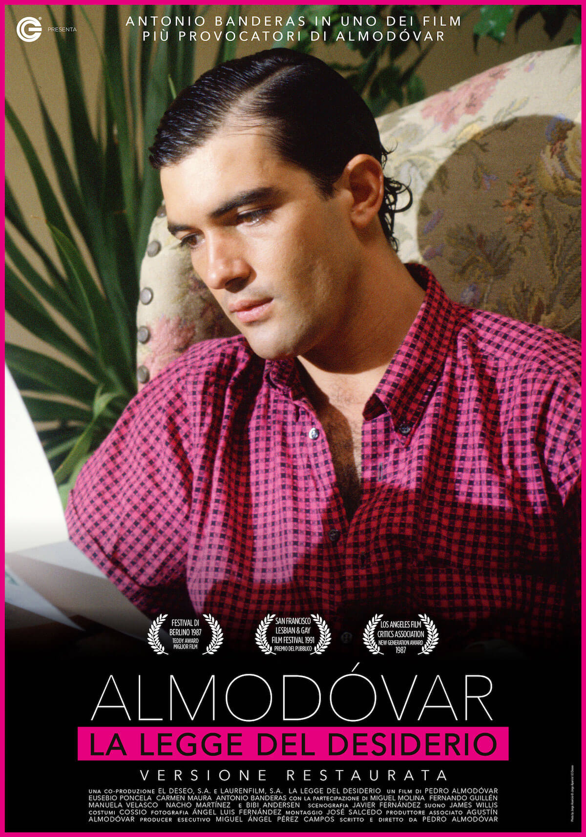 Pedro Almodovar, 5 suoi film di culto tornano nei cinema d'Italia. Poster e trailer - la legge del desiderio - Gay.it
