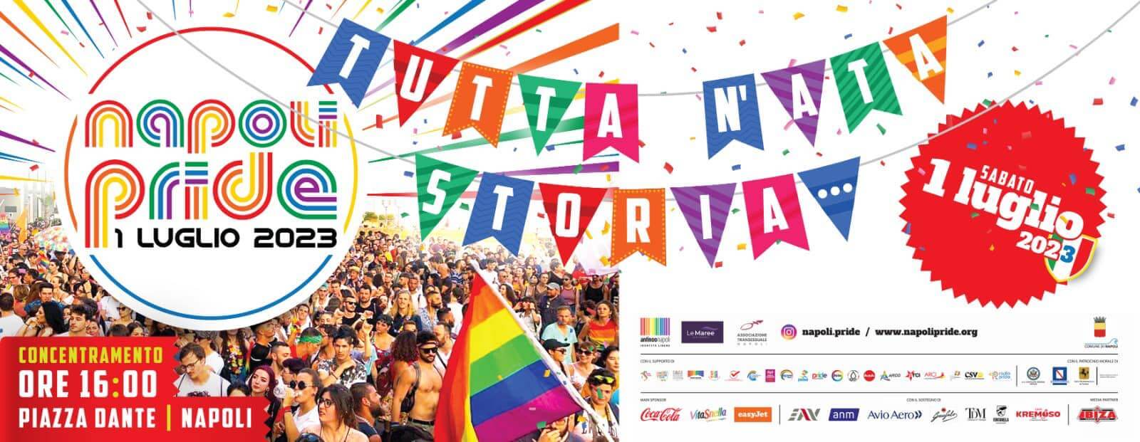 Napoli Pride 2023: "Contro le politiche violente del governo". Di Flora: "Spiace che altri Pride paghino gli artisti" - napoli pride 2023 - Gay.it