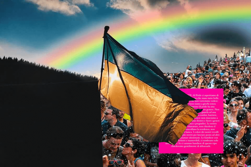 Il Torino Pride vorrebbe vietare le bandiere, anche dell’Ucraina, ma qualcosa va storto