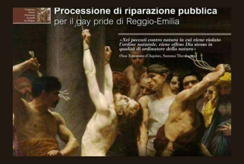 “Sodomia ed estinzione della specie”, integralisti cattolici all’attacco del REmilia Pride