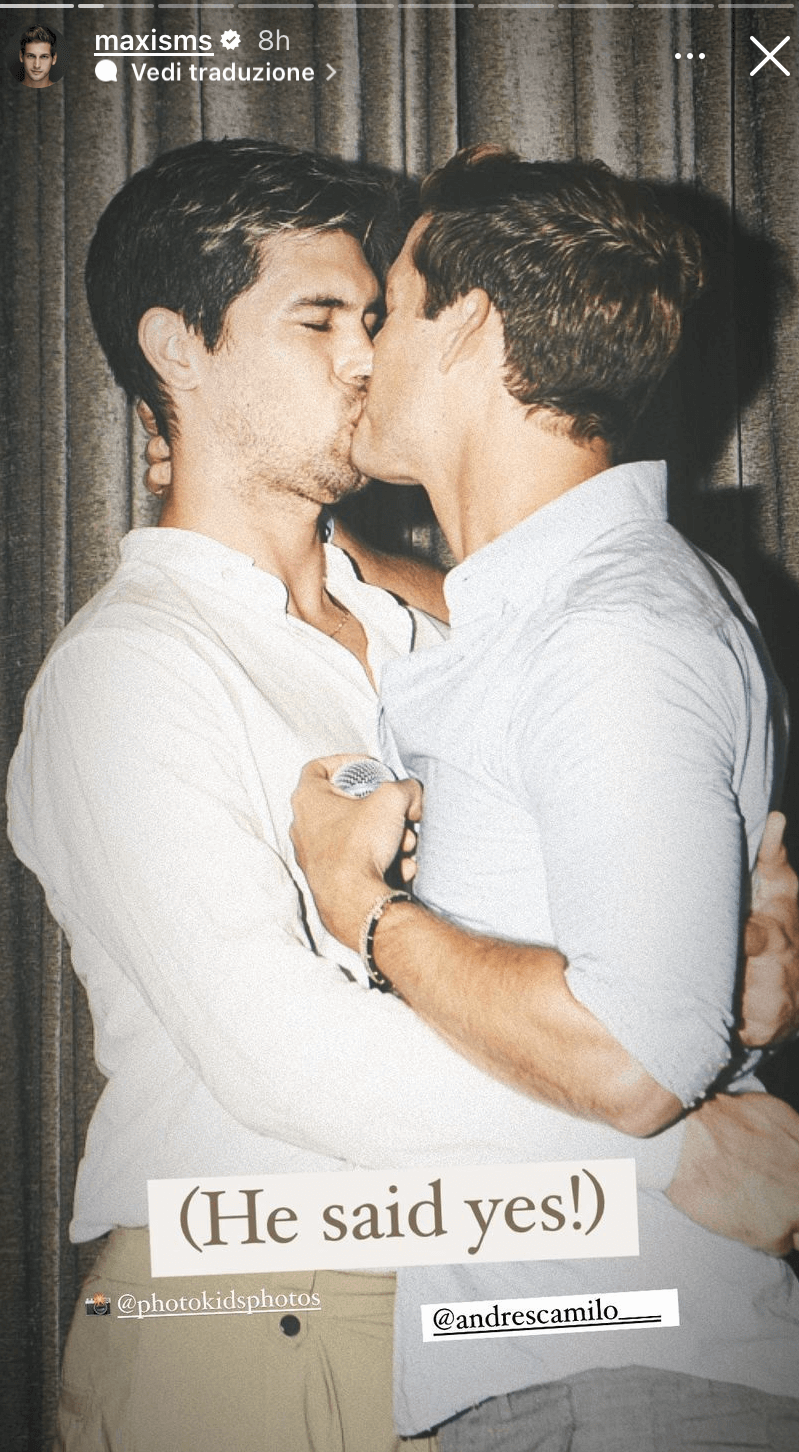Max Emerson sposa Andrés Camilo. Il dolce annuncio social, le foto - Max Emerson il super modello sposa Andres Camilo 1 - Gay.it