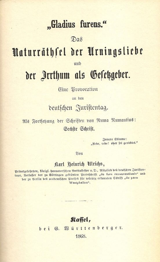 Chi era Karl Heinrich UIrichs, suo il primo coming out della storia - IMG 20230831 WA0020 - Gay.it