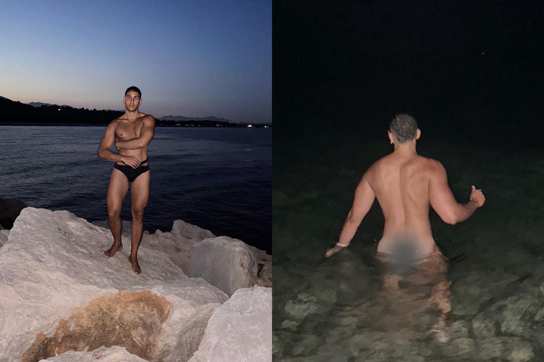 Mahmood fa il bagno nudo al mare, la foto infiamma i social e conquista tuttə
