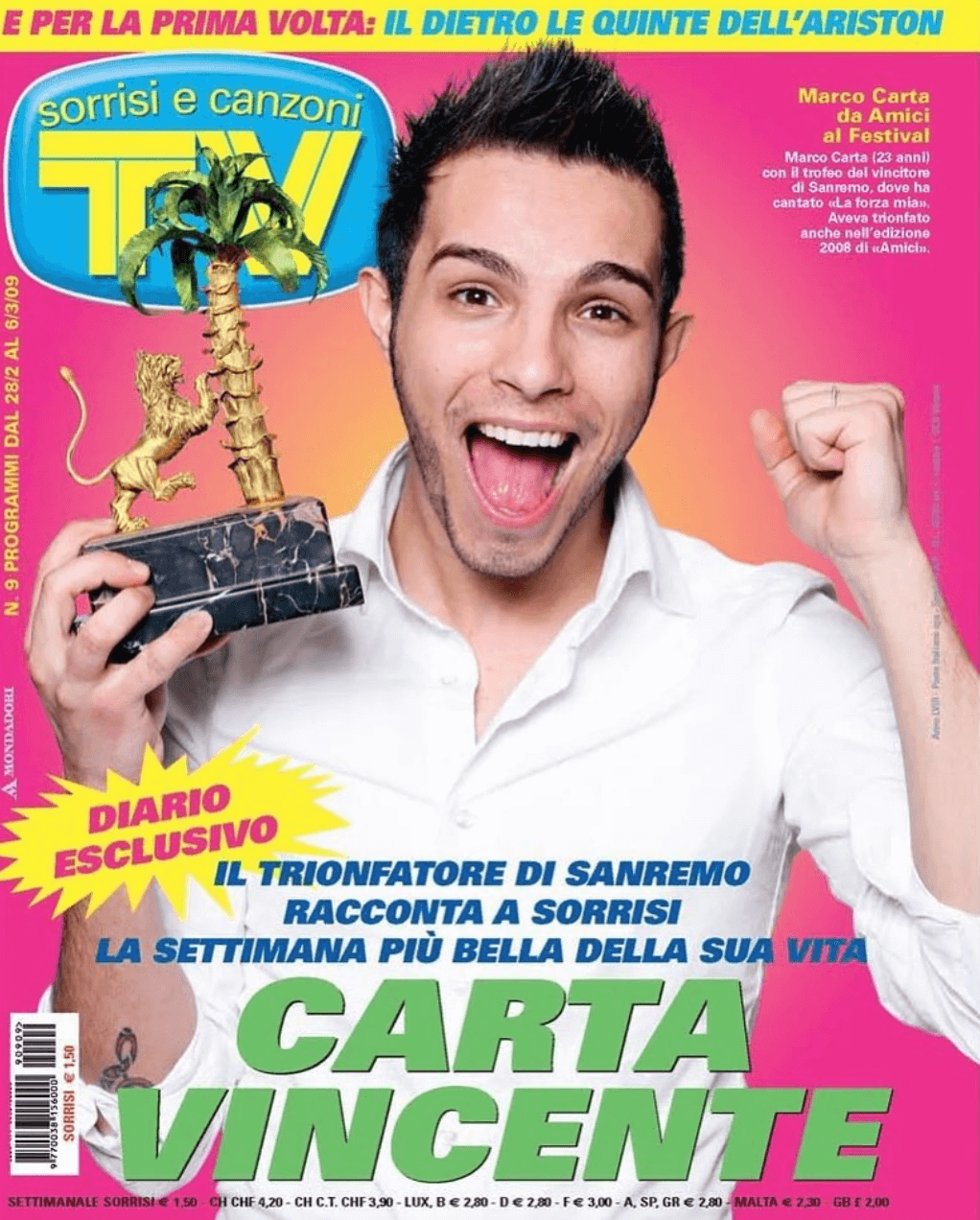 Marco Carta: "Ho ritrovato l'amore con Luca e sono molto felice" - Marco Carta cover - Gay.it