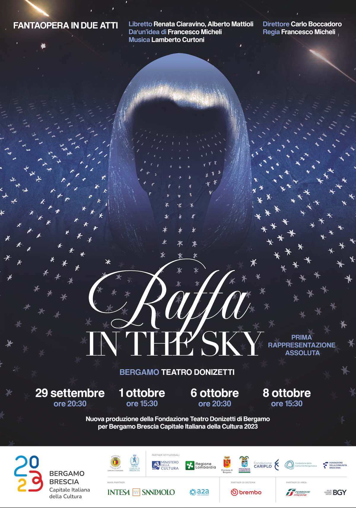 "Raffa in the Sky", al Teatro Donizetti di Bergamo l'opera lirica ispirata a Raffaella Carrà - Manifesto RaffaInTheSky StudioProDesign - Gay.it