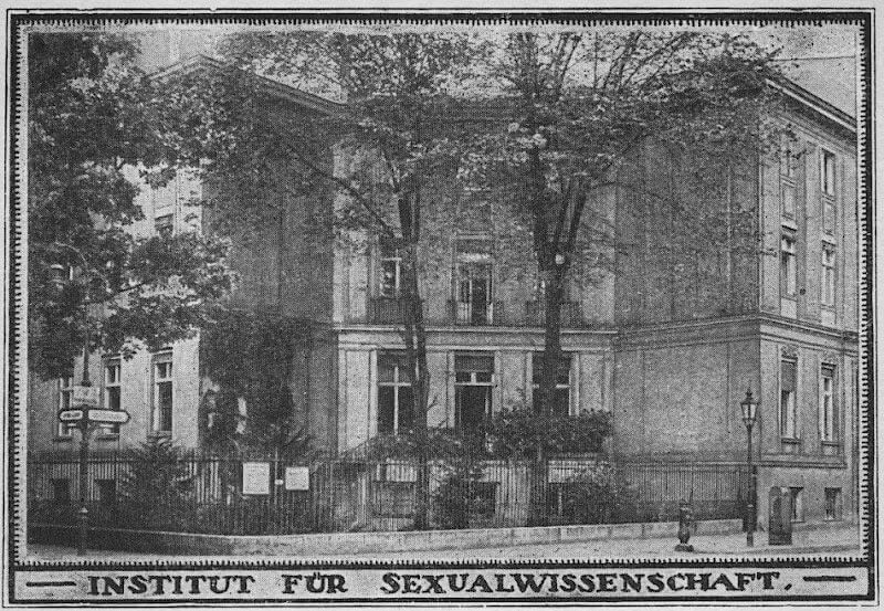 Cartolina dell’Istituto di Sessuologia di Berlino (Archivio della Magnus-Hirschfeld-Gesellschaft)