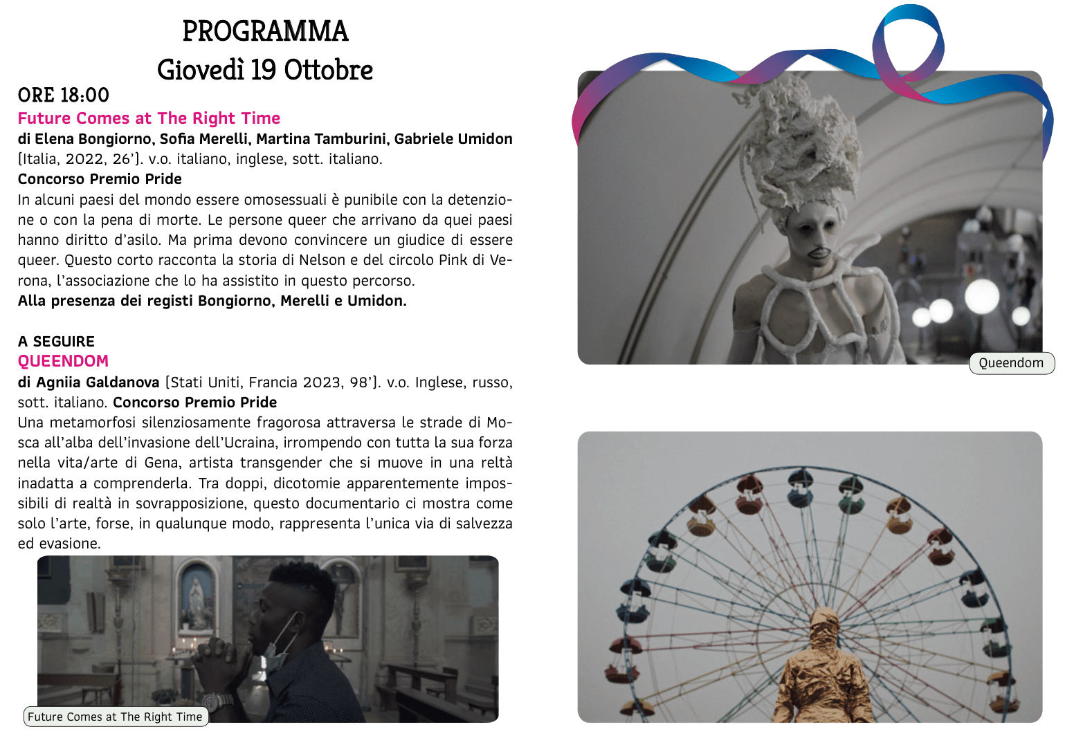 Florence Queer Festival 2023, il programma. In anteprima la miniserie di Xavier Dolan e Billy Porter premio speciale - Florence Queer Festival 2023 d - Gay.it