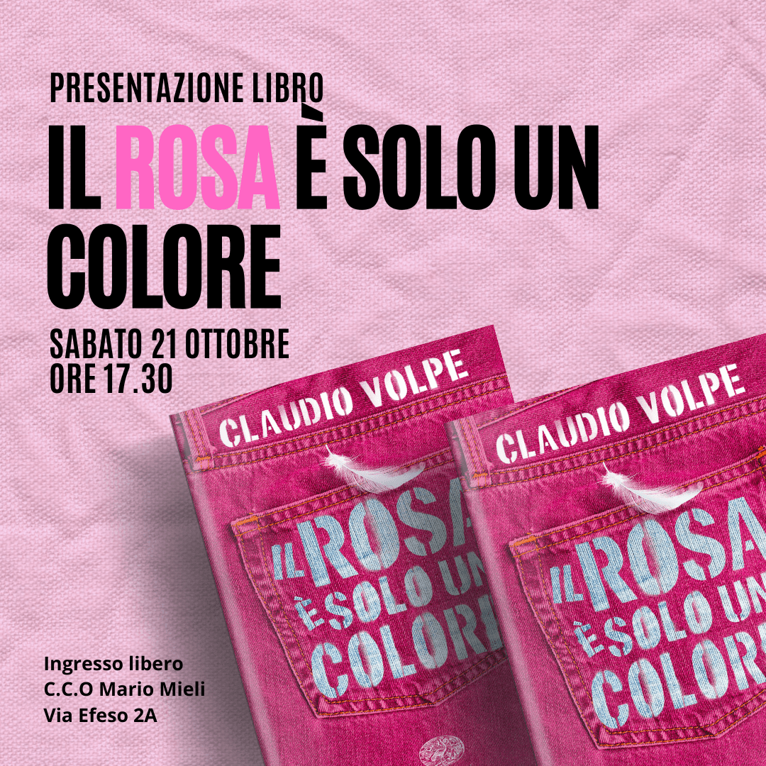 Bullismo omofobico: ce lo racconta Claudio Volpe nel suo nuovo libro "Il rosa è solo un colore" - Presentazione libro 1 - Gay.it