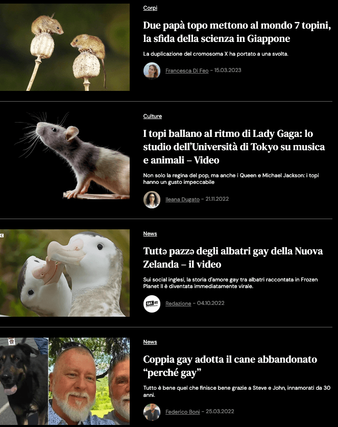 animali gay