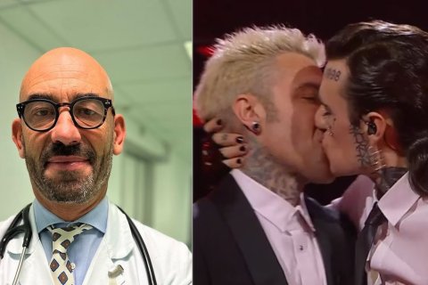 Matteo Bassetti vs. Fedez: "Parla di salute mentale ma quanti danni psichici avrà causato baciando Rosa Chemical" - fedez matteo bassetti - Gay.it