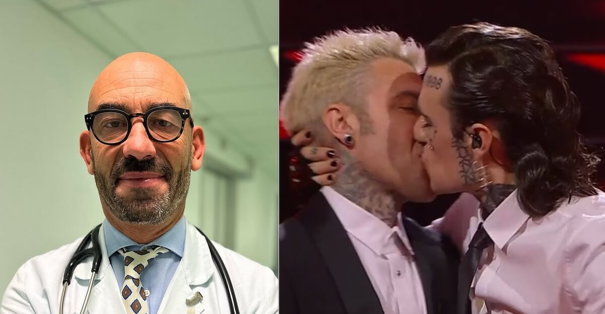 Matteo Bassetti vs. Fedez: “Parla di salute mentale ma quanti danni psichici avrà causato baciando Rosa Chemical”