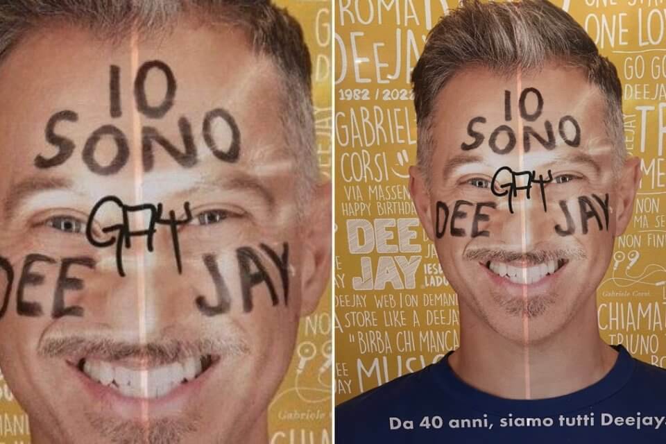 Gabriele Corsi, scrivono “gay” sul suo poster. E lui zittisce gli omofobi meravigliosamente