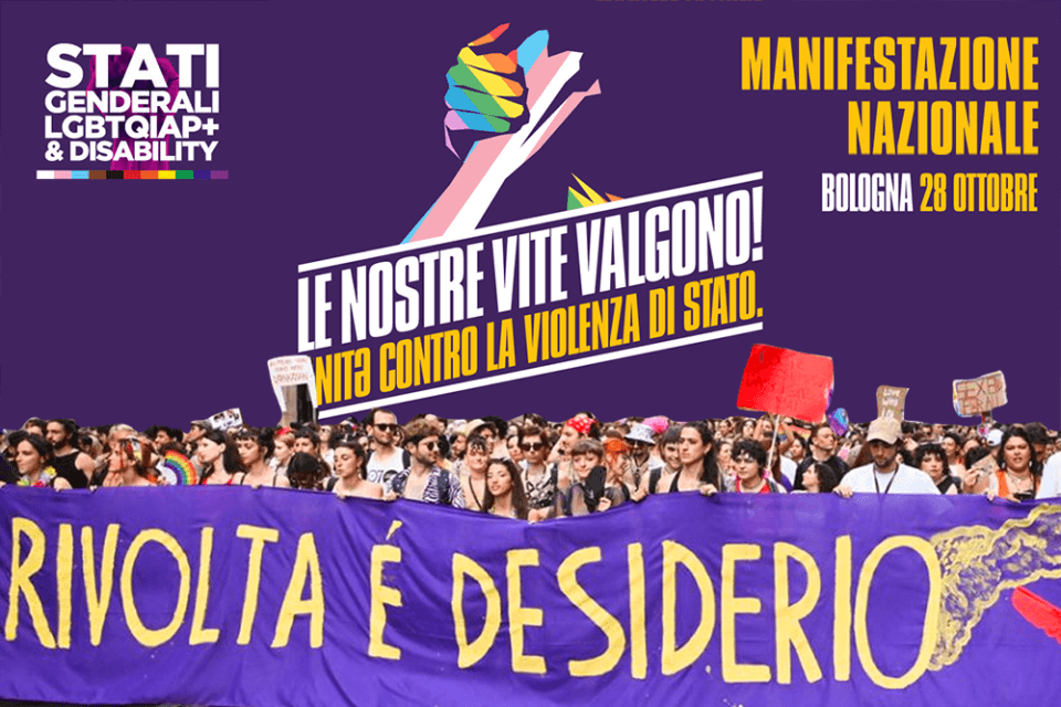 Contro la violenza di Stato corteo nazionale degli Stati Genderali a Bologna