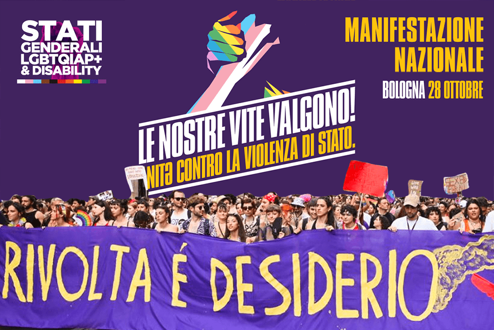 Contro la violenza di Stato corteo nazionale degli Stati Genderali a Bologna