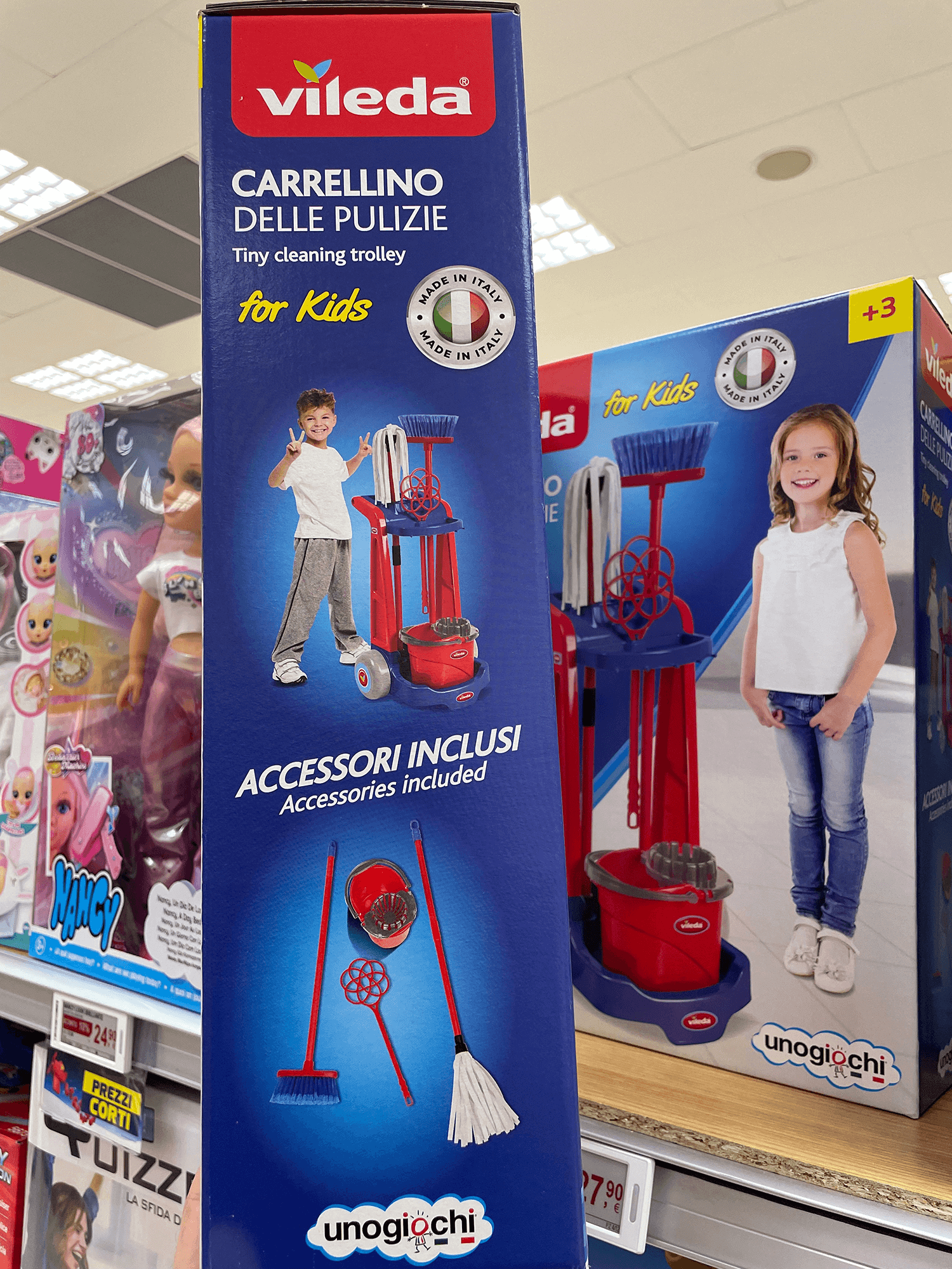 carrellino pulizie giocattolo vileda
