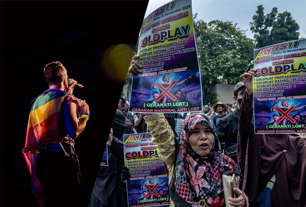 Coldplay, contestazione di 300 musulmani fondamentalisti al concerto: “Sostengono la causa LGBTQIA+”