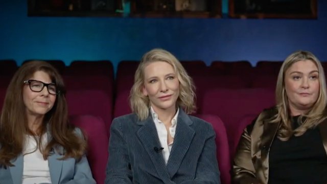 Cate Blanchett insieme a Coco Francini e la Dott.ssa Stacy L. Smith (Good Morning America)