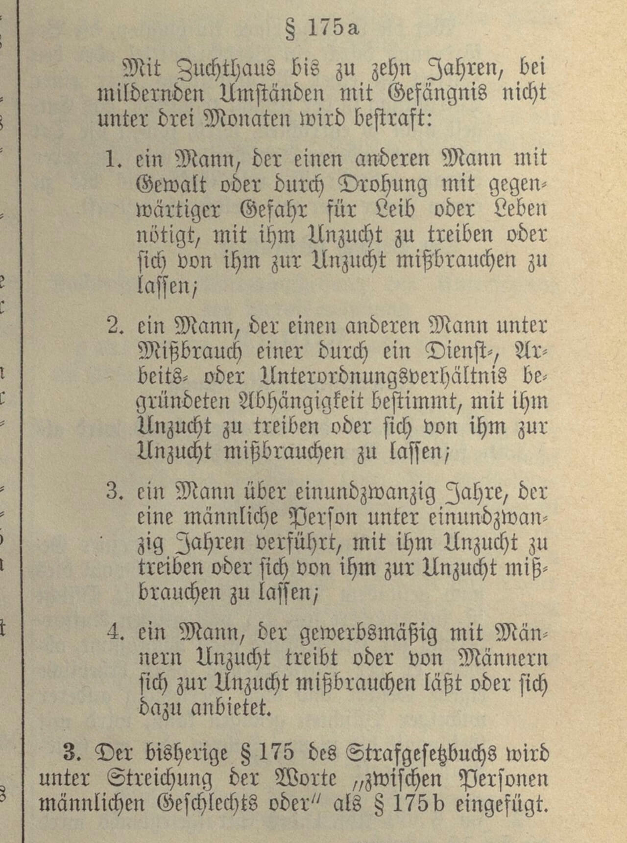 Testo del Paragrafo 175A (1935)