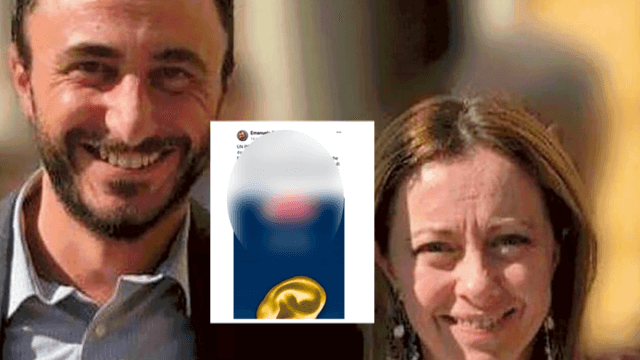 Emanuele Pozzolo il post omofobico ai tempi dell'approvazione delle unioni civili. Nella foto insieme a Giorgia Meloni che lo scelse nelle liste elettorali del 25 Settembre 2022.