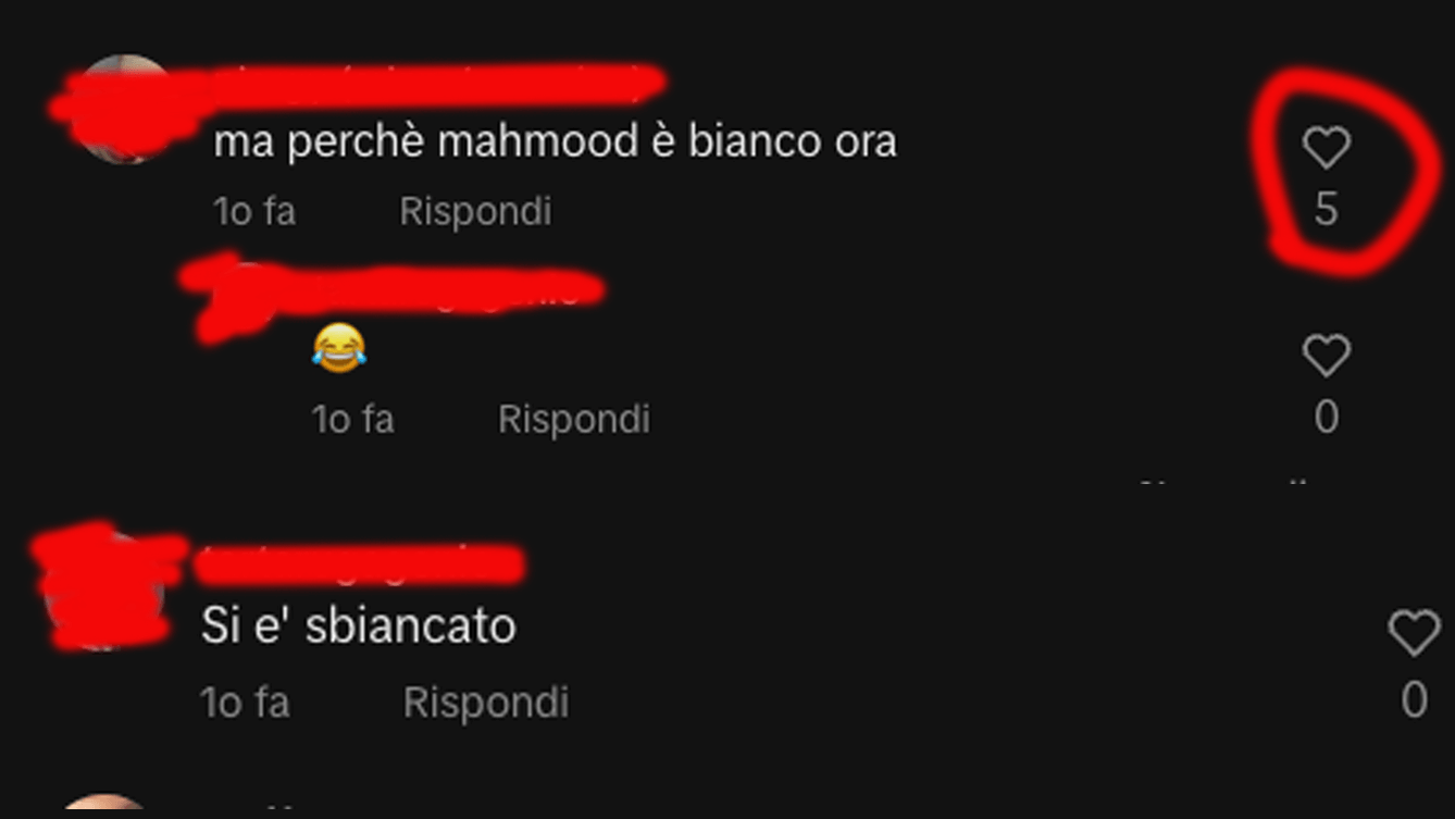 Mahmood insulti su TikTok