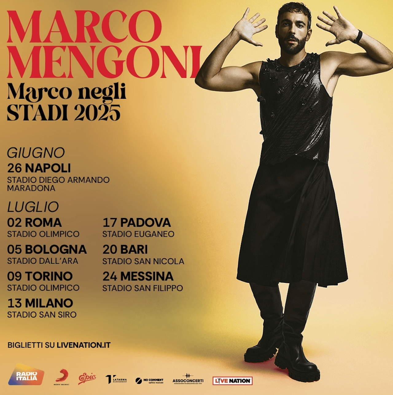 Marco Mengoni annuncia il tour negli stadi nel 2025 e rivela: “Vorrei ma non ho ancora trovato l’amore” - Marco Mengoni annuncia il tour negli stadi nel 2025 - Gay.it