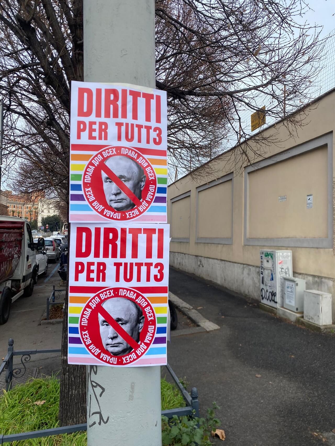 Associazioni LGBTQIA+ italiane in piazza per dire basta alla criminalizzazione degli attivisti russi