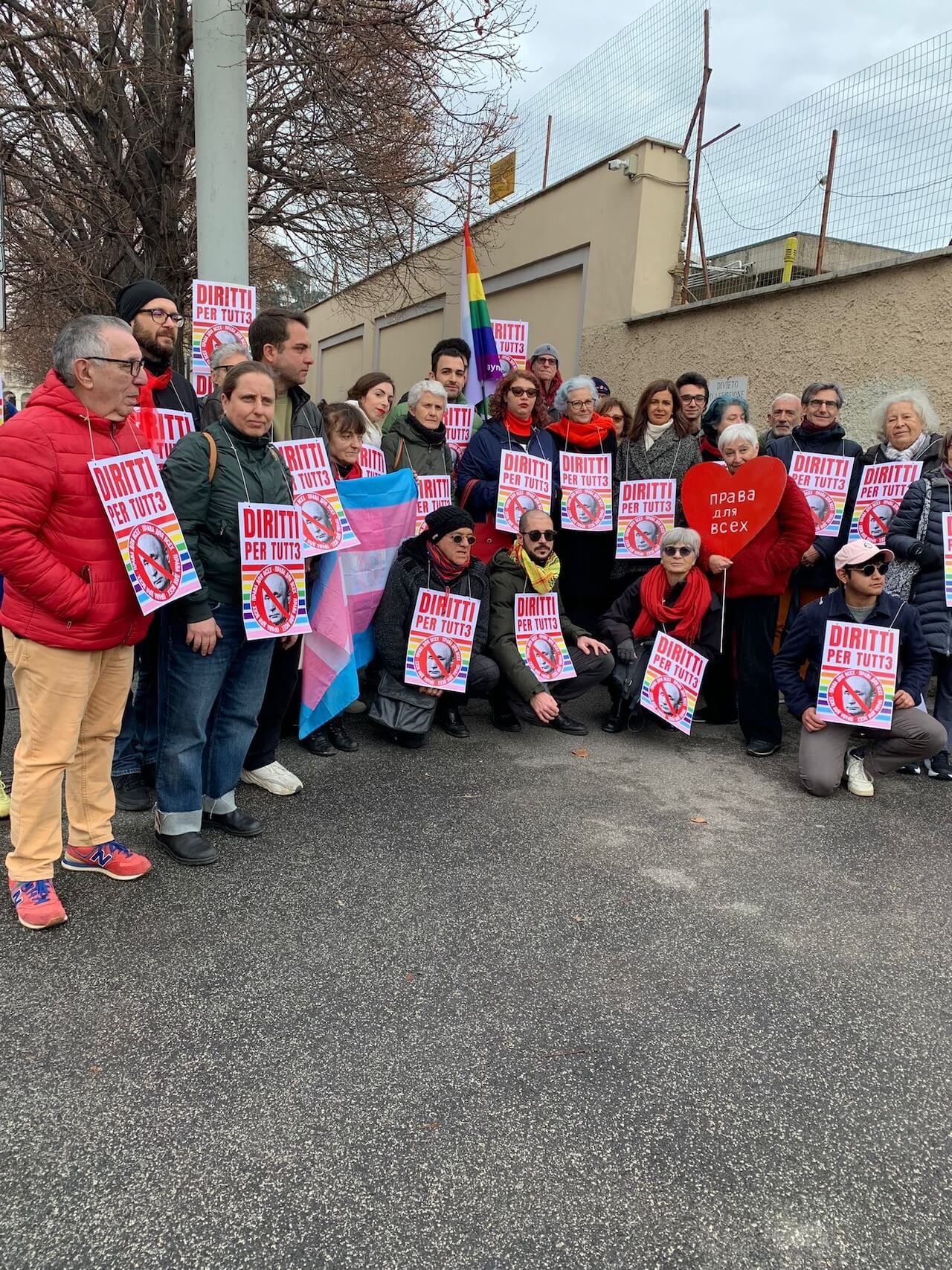 Associazioni LGBTQIA+ italiane in piazza per dire basta alla criminalizzazione degli attivisti russi