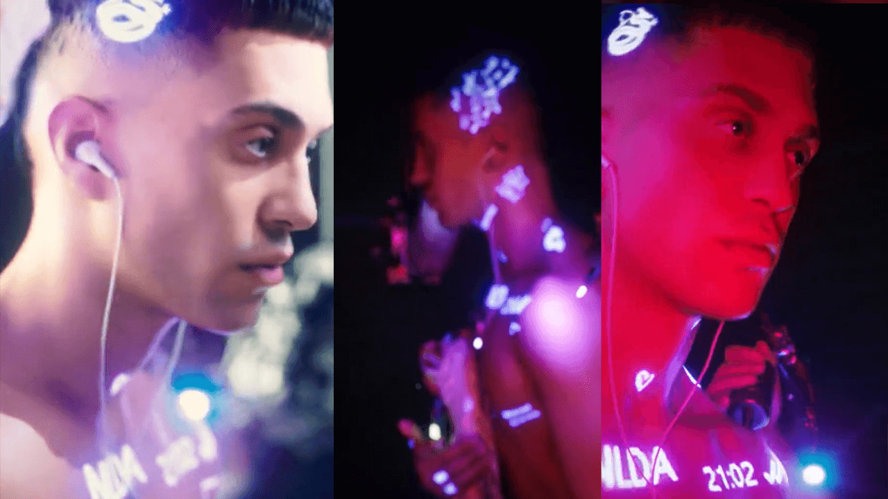 Mahmood - screenshot dai microvideo streaming delle tracce di Nei letti degli altri - visual artist: FREDERIK HEYMAN